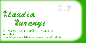 klaudia muranyi business card