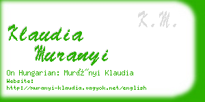 klaudia muranyi business card